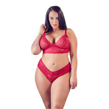 Load image into Gallery viewer, adult sex toy Cottelli Plus Size Red Lace Bra And Briefs&gt; Clothes &gt; Plus Size LingerieRaspberry Rebel
