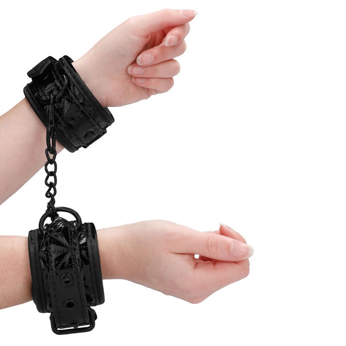 adult sex toy Ouch Luxury Black Hand CuffsBondage Gear > HandcuffsRaspberry Rebel