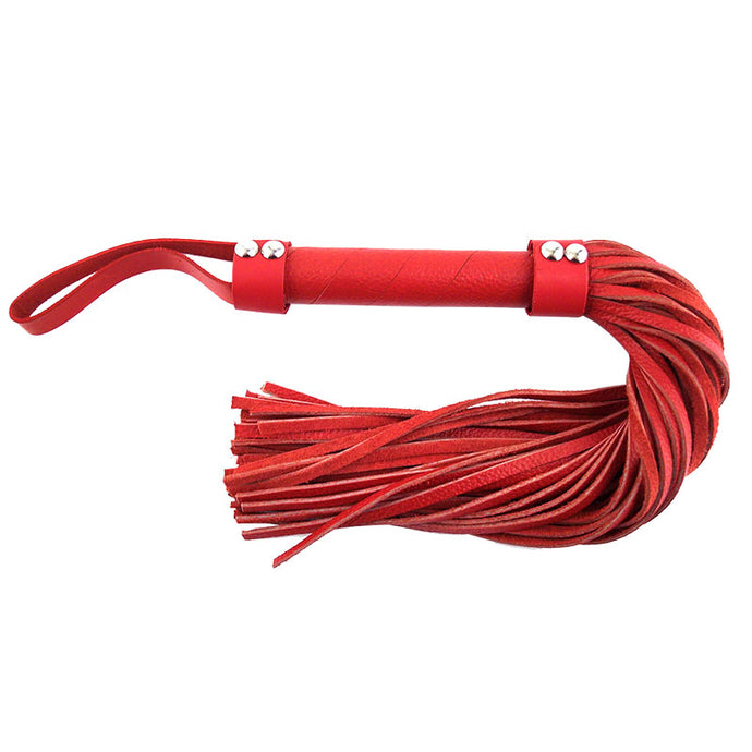adult sex toy Rouge Garments Red Leather FloggerBondage Gear > WhipsRaspberry Rebel