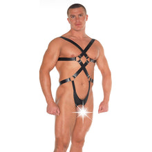 Load image into Gallery viewer, adult sex toy Leather Strappy Bondage TeddyClothes &gt; LeatherRaspberry Rebel
