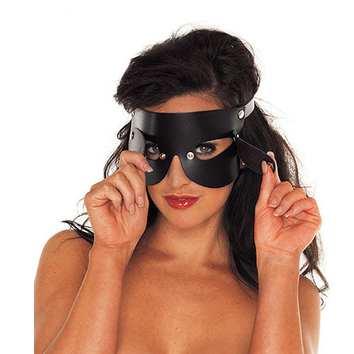 adult sex toy Leather Blindfold With Detachable BlinkersBondage Gear > MasksRaspberry Rebel