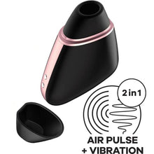 Load image into Gallery viewer, Satisfyer App Enabled Love Triangle Clit Massager Black
