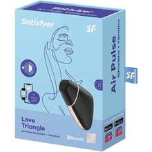 Load image into Gallery viewer, Satisfyer App Enabled Love Triangle Clit Massager Black
