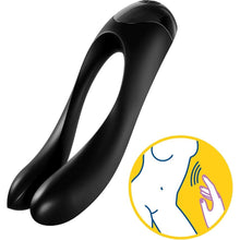 Load image into Gallery viewer, Satisfyer Candy Cane Finger Vibrator Black
