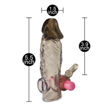 Load image into Gallery viewer, Clear Rabbit Vibrating Penis Extender
