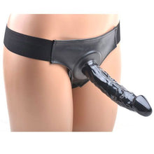 Load image into Gallery viewer, Black Hollow Strap On With Harness

