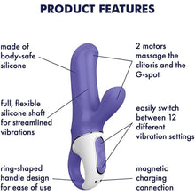 Load image into Gallery viewer, Satisfyer Vibes Magic Bunny Rechargeable GSpot Vibrator

