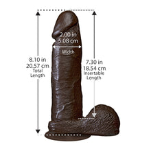 Load image into Gallery viewer, The Realistic Cock 8 Inch Dildo Black
