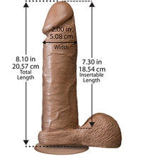 Load image into Gallery viewer, The Realistic Cock 8 Inch Dildo Flesh Brown
