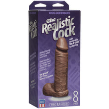 Load image into Gallery viewer, The Realistic Cock 8 Inch Dildo Flesh Brown
