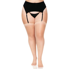 Load image into Gallery viewer, Leg Avenue Plus Size Sheer Stockings Nude UK 14 to 18
