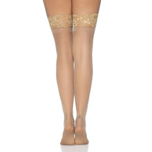 Load image into Gallery viewer, Leg Avenue Stay Up Sheer Thigh Hold Ups Nude UK 6 to 12
