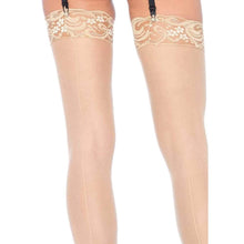 Load image into Gallery viewer, Leg Avenue Sheer Stockings With Backseam Nude UK 6 to 12
