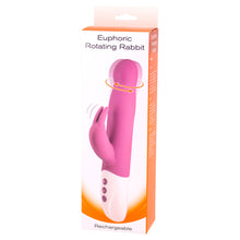 Load image into Gallery viewer, Rechargeable Euphoric Rotating Rabbit Vibrator
