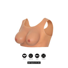 Load image into Gallery viewer, Hidden Desire Alter Ego Crop Top With DCup Breasts
