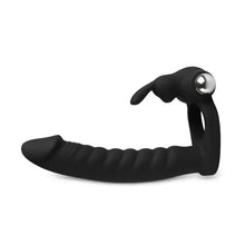 Load image into Gallery viewer, Fun Bunny Teaser Vibrating Rabbit Cock Ring Black
