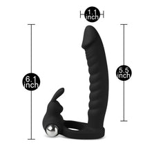 Load image into Gallery viewer, Fun Bunny Teaser Vibrating Rabbit Cock Ring Black
