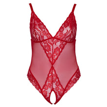 Load image into Gallery viewer, Cottelli Curves Crotchless Body Red
