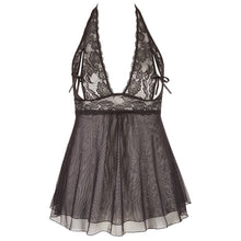 Load image into Gallery viewer, Cottelli Plus Size Halter Neck Babydoll Black
