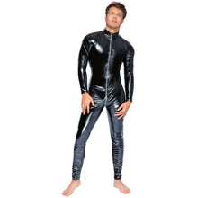 Load image into Gallery viewer, Black Level Vinyl Jumpsuit With Zip Black
