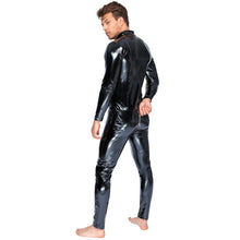 Load image into Gallery viewer, Black Level Vinyl Jumpsuit With Zip Black
