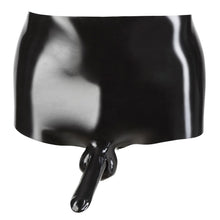 Load image into Gallery viewer, LateX Boxers With Penis Sleeve Black

