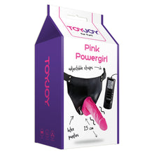 Load image into Gallery viewer, ToyJoy Pink Powergirl Strap On Vibrating Dong
