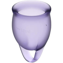 Load image into Gallery viewer, Satisfyer Feel Confident Menstrual Cup Set of 2 (Purple/Mauve)
