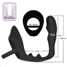 Load image into Gallery viewer, Black Velvets Cock Ring And Anal Plug
