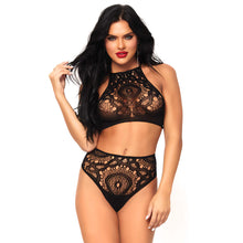 Load image into Gallery viewer, Leg Avenue Lace Top And High Waist String
