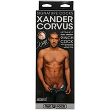 Load image into Gallery viewer, VacULock Xander Corvus 9 Inch Cock Dildo
