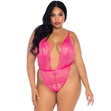 Load image into Gallery viewer, Leg Avenue Floral Lace Teddy and Robe Set
