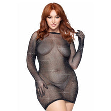 Load image into Gallery viewer, Leg Avenue Rhinestone Gloved Dress UK 14 to 18
