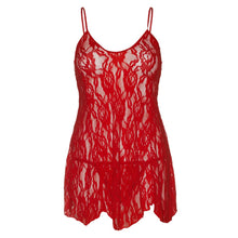Load image into Gallery viewer, Leg Avenue Rose Lace Flair Chemise Red UK 14 to 18
