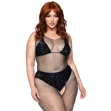 Load image into Gallery viewer, Leg Avenue Crystalized Net Bodystocking Plus Size UK 14 to 18
