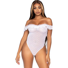 Load image into Gallery viewer, Leg Avenue Off the Shoulder Teddy UK 6 to 12
