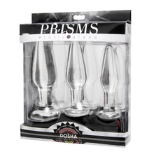 Load image into Gallery viewer, XR Dosha 3 Piece Glass Anal Plug Kit
