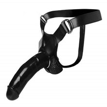 Load image into Gallery viewer, Master Series Infiltrator 2 Hollow Strap On Black 9 Inch Dildo
