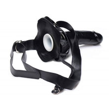 Load image into Gallery viewer, Master Series Infiltrator 2 Hollow Strap On Black 9 Inch Dildo
