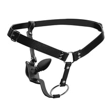 Load image into Gallery viewer, XR Strict Male Cock Ring Harness with Silicone Anal Plug
