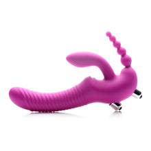 Load image into Gallery viewer, XR Regal Rider Vibrating Silicone Strapless Strap On Triple G Di
