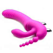 Load image into Gallery viewer, XR Regal Rider Vibrating Silicone Strapless Strap On Triple G Di
