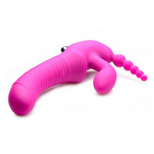 Load image into Gallery viewer, XR Regal Rider Vibrating Silicone Strapless Strap On Triple G Di
