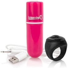 Load image into Gallery viewer, Screaming O Charged Vooom Pink Remote Control Bullet Vibe
