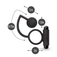 Load image into Gallery viewer, Anal Adventures Platinum Ball With Vibrating Cock Ring
