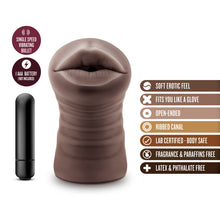 Load image into Gallery viewer, Hot Chocolate Heather Mouth Vibrating Masturbator
