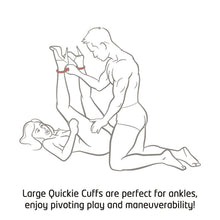 Load image into Gallery viewer, Quickie Cuffs Large Red Ankle Or Wrist Cuffs
