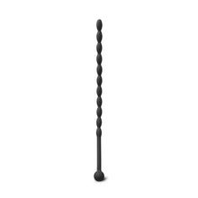 Load image into Gallery viewer, 6 Inch Black Silicone Beaded Penis Sound Plug
