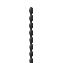 Load image into Gallery viewer, 6 Inch Black Silicone Beaded Penis Sound Plug
