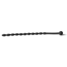 Load image into Gallery viewer, 6 Inch Black Silicone Beaded Penis Sound Plug
